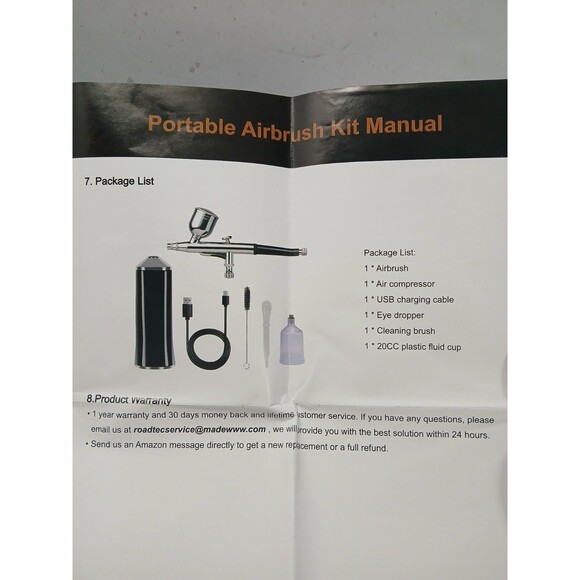 Roadtec Portable Mini Cordless Airbrush Paint Gun Kit - Picture 3 of 3